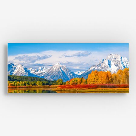 Panoramic metal print