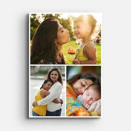 Personalized Photo Collage Portrait 3 Pictures