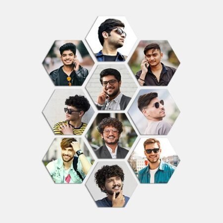 Hexagon Canvas Set of 10