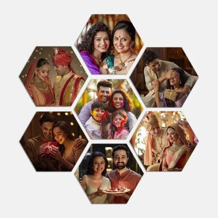 Hexagon Canvas Set of 7