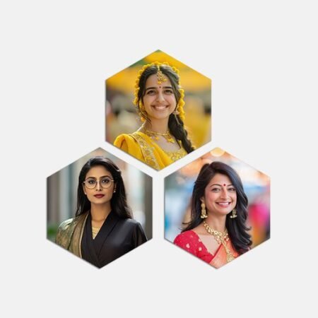 Hexagon Canvas Set of 3