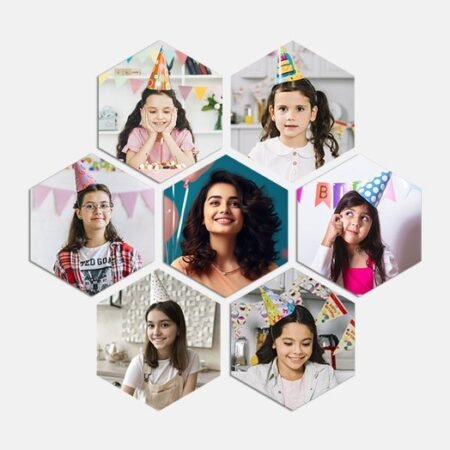 Hexagon Canvas Set of 7