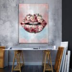 bouquet-lips-canvas-wall-art