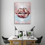bouquet-lips-canvas-wall-art