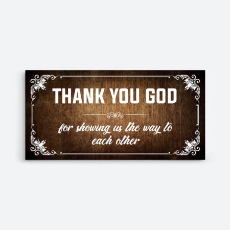 Thank You God Wall Art Canvas