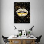 dripping-gold-lips-canvas-wall-art