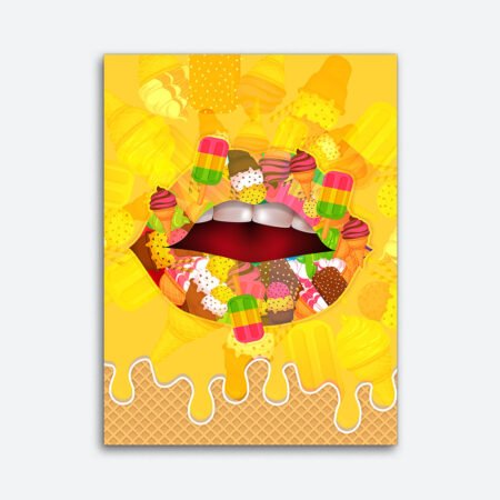 Icecream Lips Wall Art