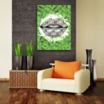 money-lips-canvas-wall-art