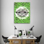 money-lips-canvas-wall-art